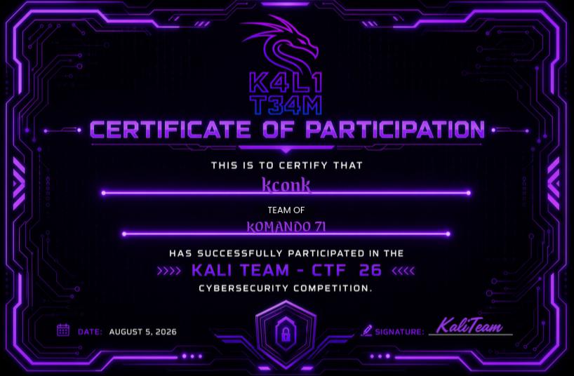 Kali Team CTF